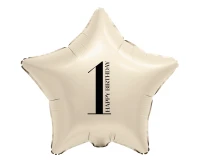 Foil Balloon 18" - Star with Number "1" (creamy)